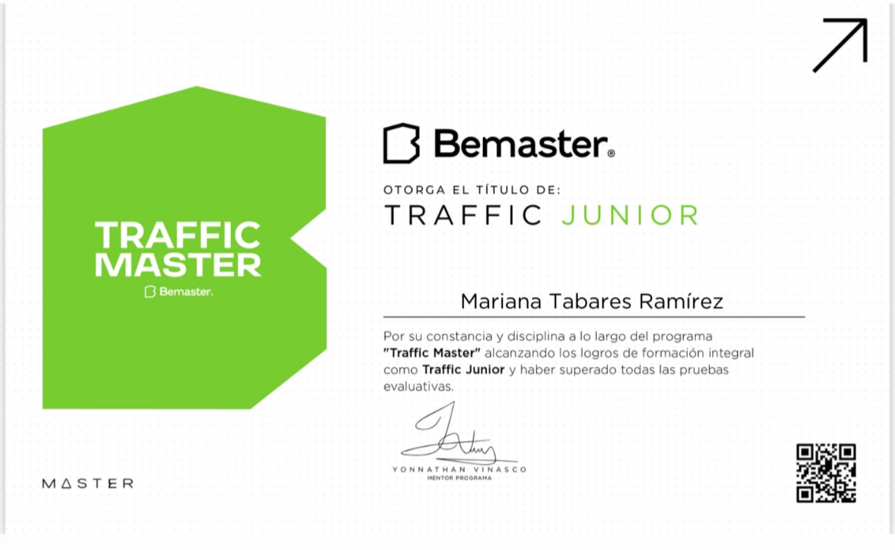 Certificado: Traffic Junior
